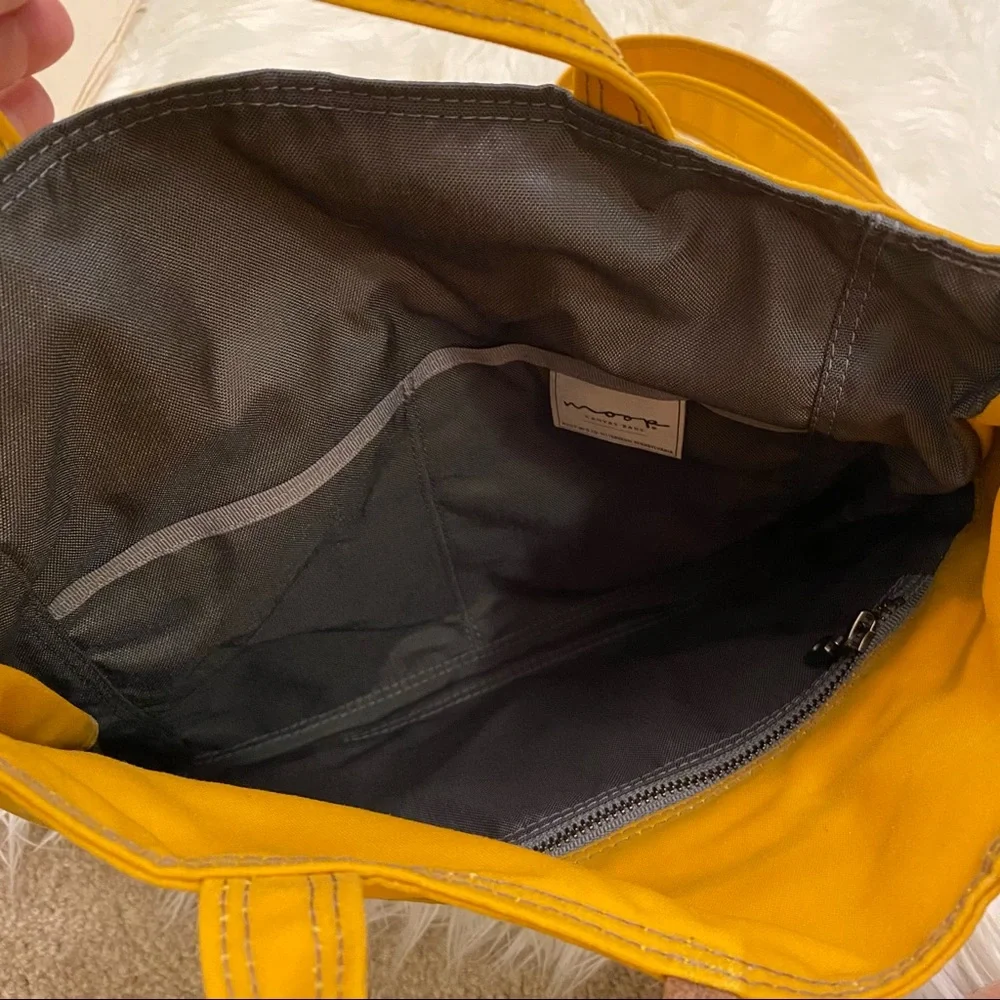 Moop Paperback Handbag Purse Waxed Canvas Tote Clutch - Picture 5 of 6